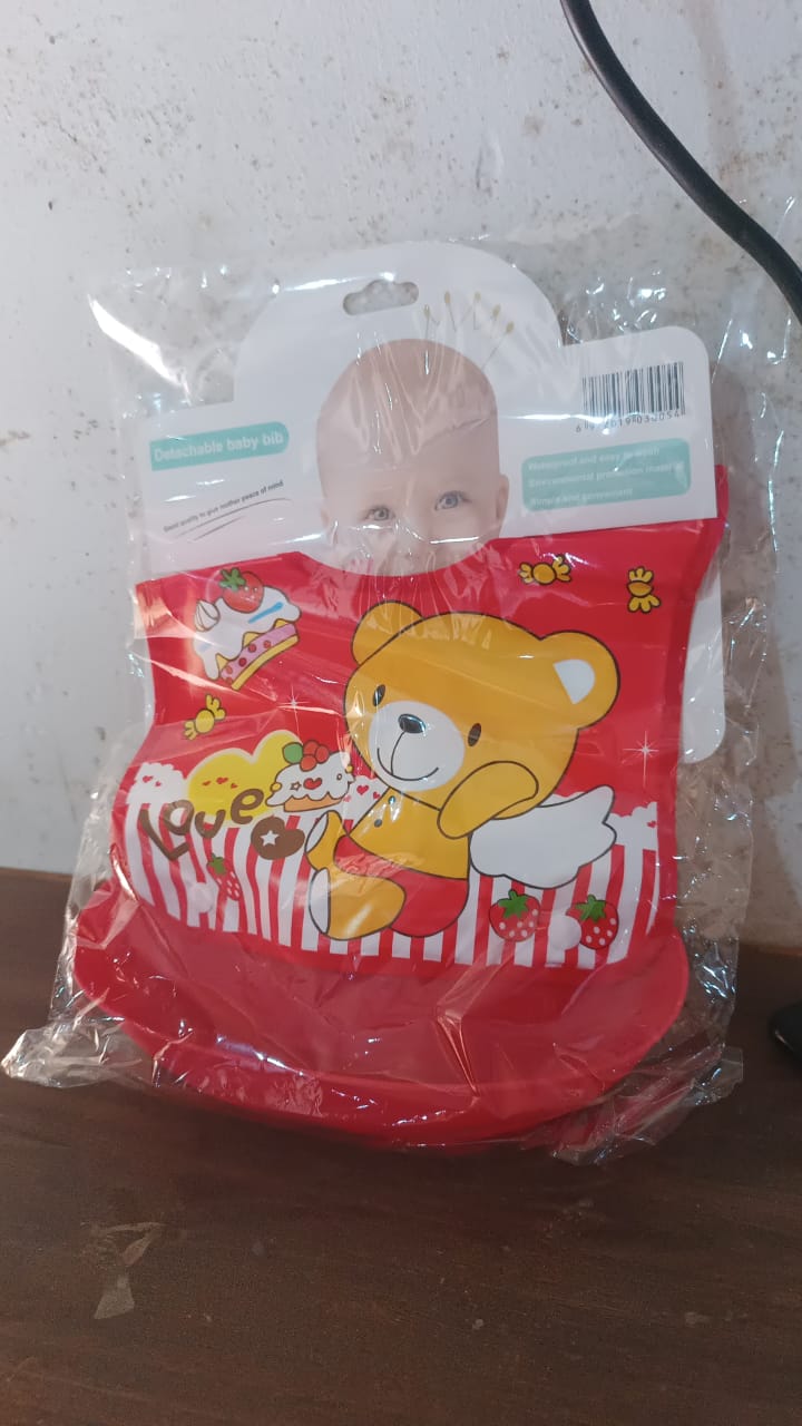 Multifunctional Waterproof BPA Free Reusable Soft Fabric Plastic Baby Bib (1 Pc) Multifunctional Waterproof BPA Free Reusable Soft Fabric Plastic Baby Bib (1 Pc)